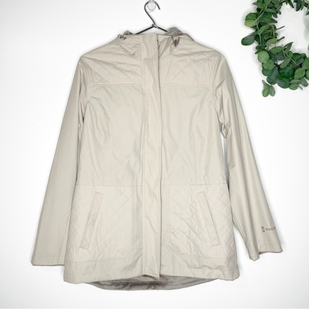 Free Country Women's Cloud Lite Reversible Jacket Beige Taupe Size Small